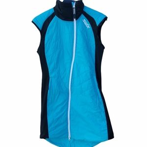 Swix long vest with assymetrical zipper